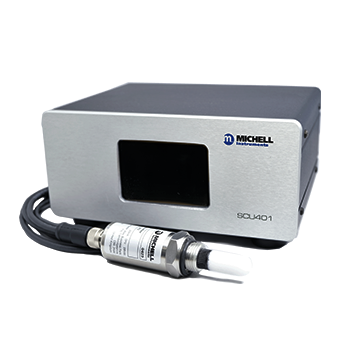 Dew point hygrometer for dew point, humidity and pressure